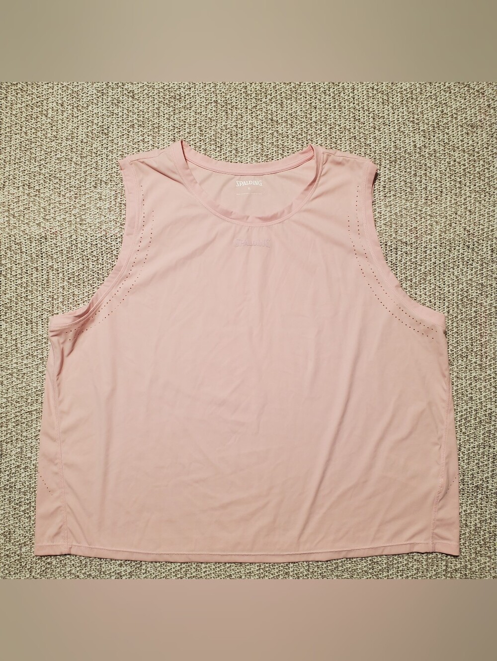 Spalding Light Pink Athletic Sleeveless Tank Top